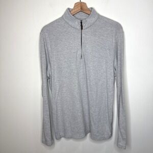 MIZZEN + MAIN Performance 1/4 Zip Pullover Mens‎ M Gray Lightweight Golf Long